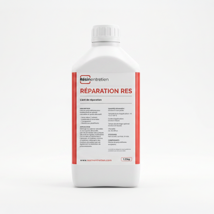 Résine de réparation pour sol en résine et moquette de pierre